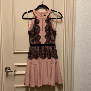 BCBG Lace Trimmed Dress